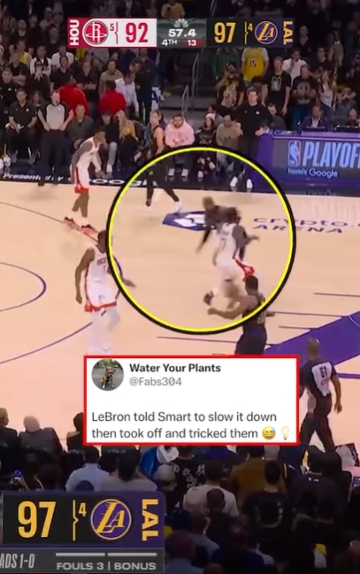 詹姆斯假意壓節(jié)奏后空切暴扣終結比賽